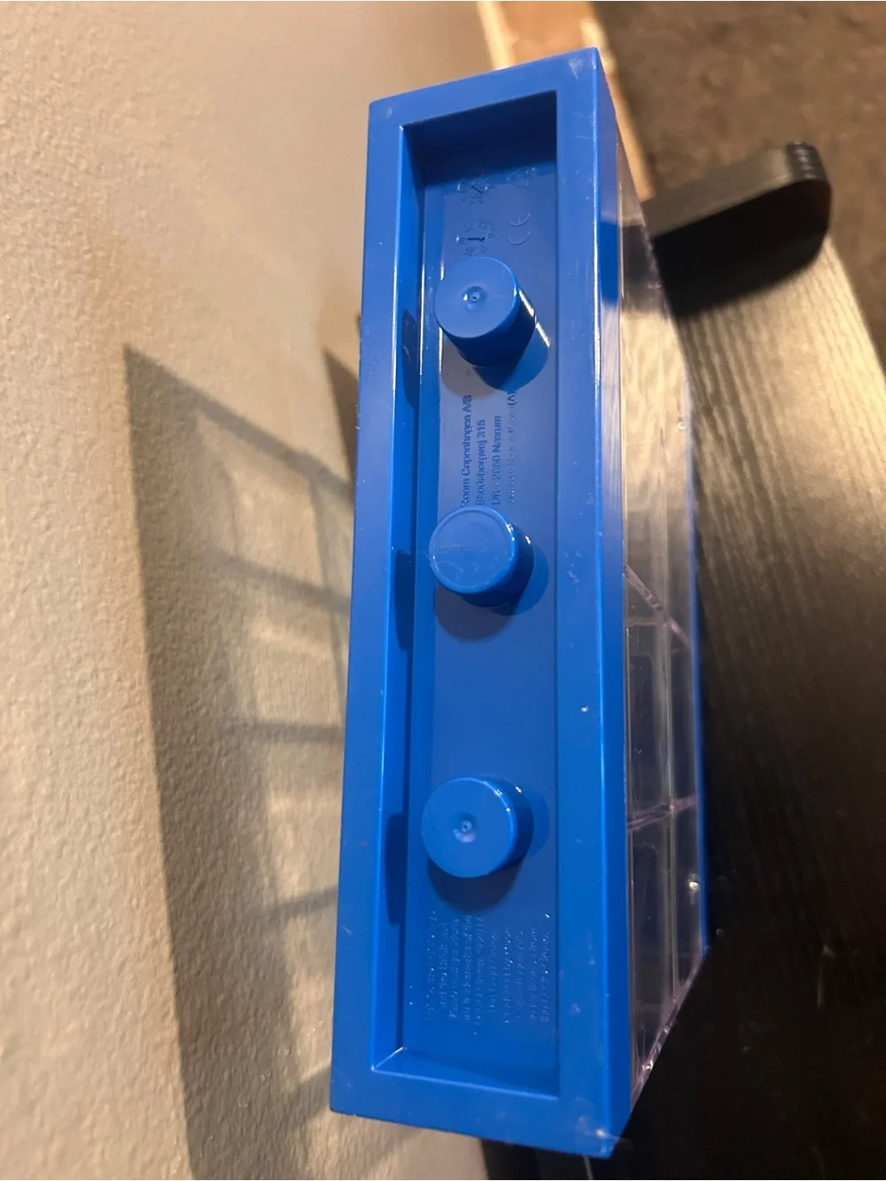 LEGO Minifigure Display Case 8 Blue Room Copenhagen Wall Mount Stackable Storage